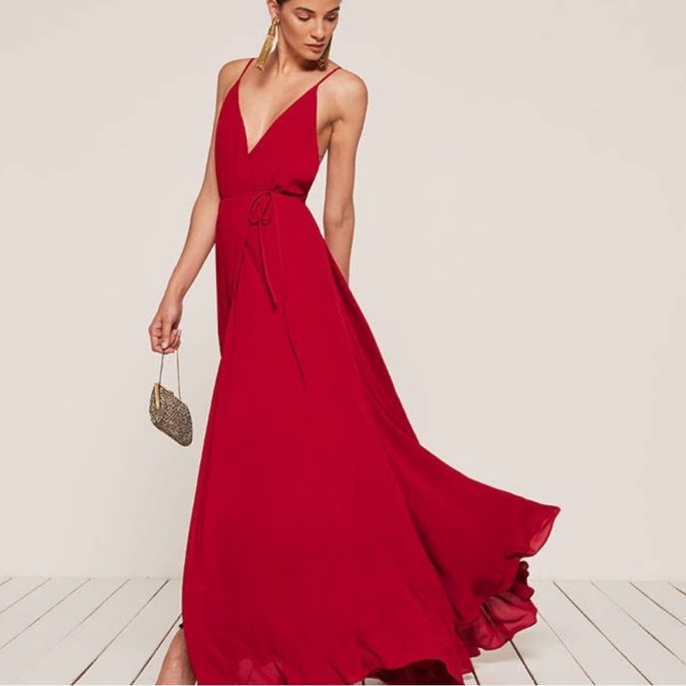 Reformation Calalily Dress in Lipstick 2